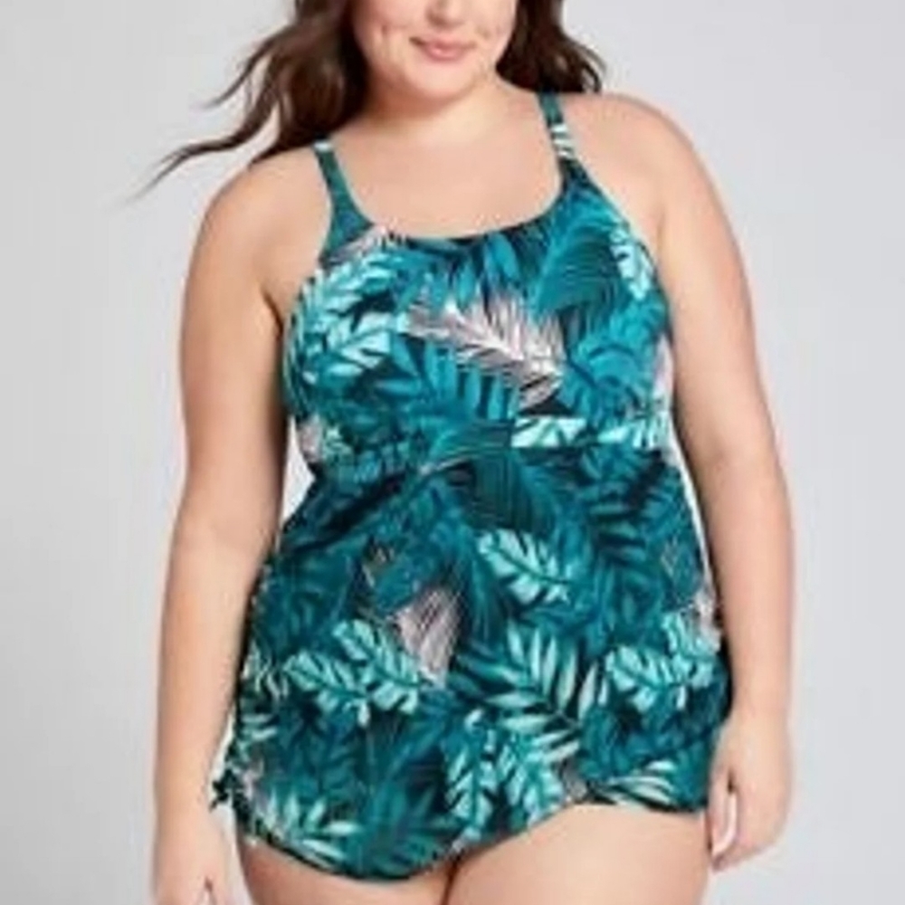 Cacique palm swim suit size 22